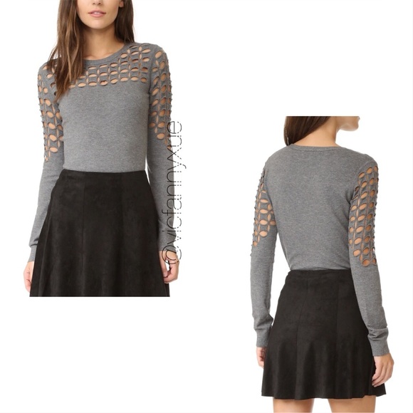 Milly lattice stitch cutout pullover sweater xs - Picture 1 of 4